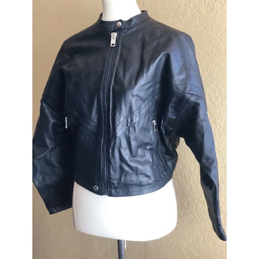 Diesel Womens L Tauri Cowhide Leather Jacket XS - Picture 9 of 12